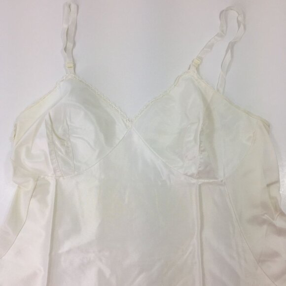 Vintage 60s Womens Vassarette Full Slip Sleeveless White Size 40 - Picture 7 of 15